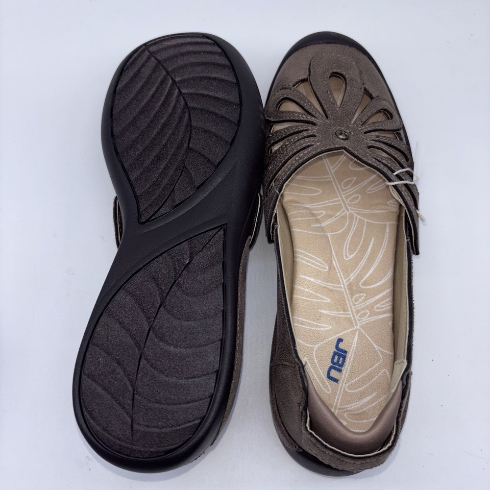Jbu Pearl Eco‎ Vegan Ballet Flat Cutout Shoes Womens 8.5 Tan Brown NWT - Picture 9 of 9